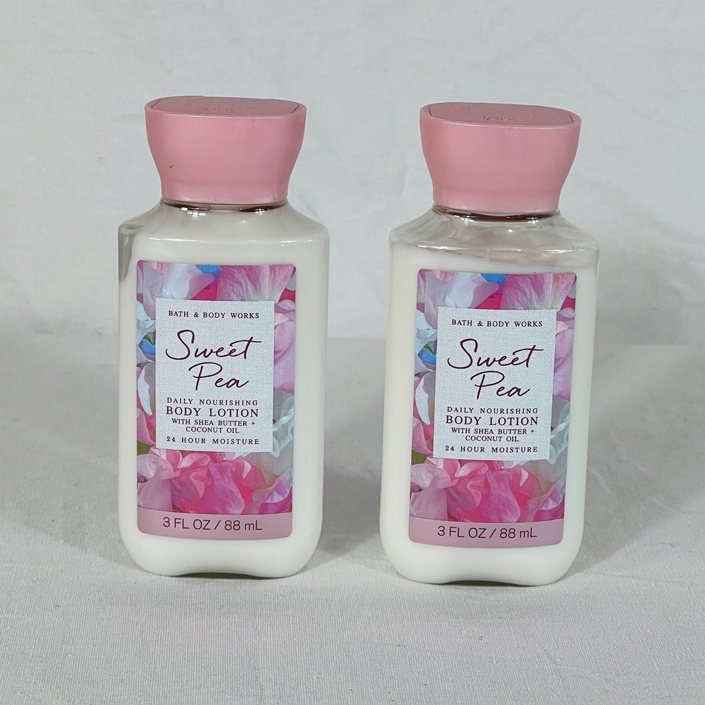Bath Body Works Sweet Pea‎ Daily Nourishing Body Lotion 3 Fl Oz 88ml Set Of 2